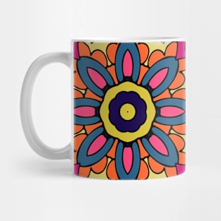 Colorful Oriental Rug Mandala Boho Pattern Mug